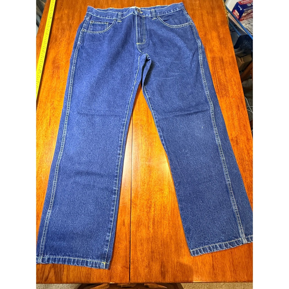 Red Head Brand Co Mens 38x32 Straight‎ Leg Blue Denim Jeans Medium Wash Cotton